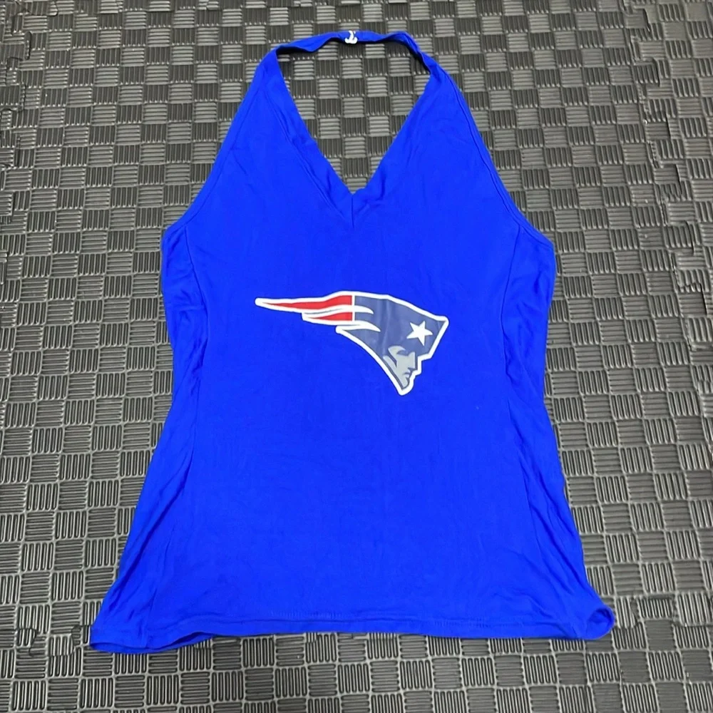Blue NFL Patriots halter top fits small - Picture 5 of 11